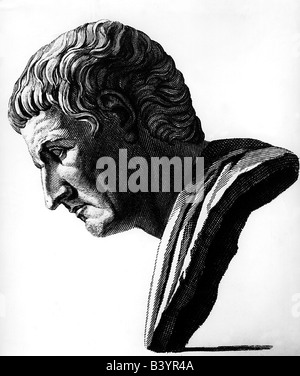Aristoteles, 384 - 322 V.CHR., griechischer Philosoph, Porträt, Kupferstich nach Büste, die Vatikanischen Museen, Rom, Italien, Artist's Urheberrecht nicht gelöscht werden Stockfoto
