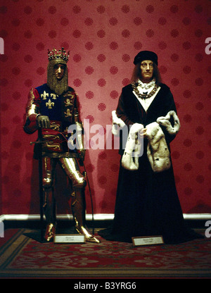 Geographie/Reise, Großbritannien/Großbritannien, England, London, Madame Tussauds, Wachsfigurenkabinett, König Heinrich V. und Heinrich VII., Wachsarbeiten, Tussaud, Stockfoto