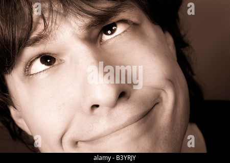 Goofy Gesicht Mann Stockfoto