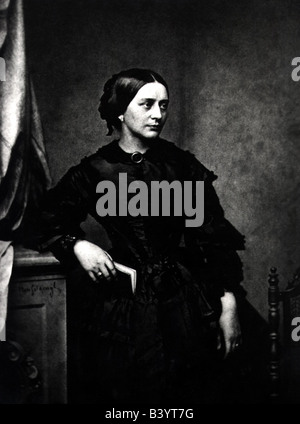 Schumann, Clara, 13.9.1819 - 20.5.1896, deutsche Musikerin, halbe Länge, 19. Jahrhundert, Clara Wieck, Ehefrau von Robert Schumann, Klavierspielerin, Stockfoto
