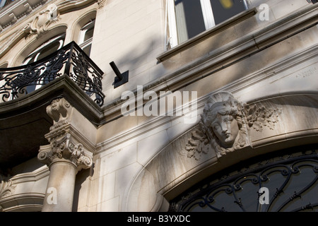 Jugendstil-Features auf das Wohngebäude in Brüssel Belgien Stockfoto