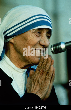 Mutter Teresa, 26.8.1910 - 5.9.1997, Römisch-Katholische Nonne, Porträt, ca. 1990, Stockfoto