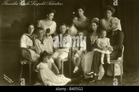 Von dem Studio Adele, Wien, 1912, führte der Erzherzöge von Österreich, mit Frau Blanca de Castilla de Borbon, und ihren Kindern, die vom 15.10.1863 bis 4.9.1931, Stockfoto