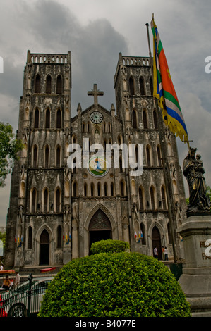 St.Joseph Kathedrale (Nha Tho Lon) in Hanoi, Vietnam Stockfoto