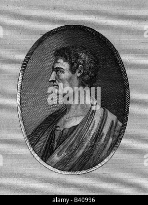 Aristoteles, 384 - 322 V.CHR., griechischer Philosoph, Portrait, Gesicht, Stahlstich, Jahrhundert, Artist's Urheberrecht nicht gelöscht werden Stockfoto