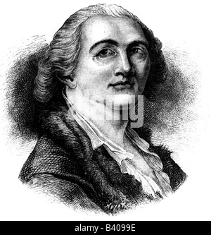 Cagliostro, Alessandro Graf von, 8.6.1743 - 26.12.1795, italienischer Abenteurer, Porträt, Wodgravur, 19. Jahrhundert, Stockfoto