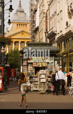 Kiosk an der Vaci utca Stockfoto