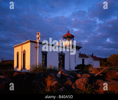 Zeigen Sie keine Point Lighthouse Puget Sound Washington USA Stockfoto