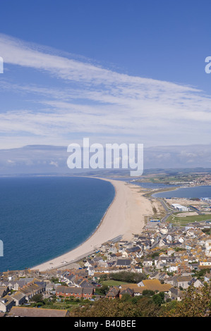 Spektakuläre Aussicht auf die berühmten Chesil Beach bei Portland in Dorset Stockfoto