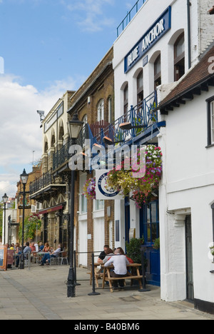 London Pubs die Blue Anchor Pub Mall Chiswick London W6 HOMER SYKES Stockfoto