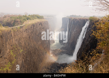 Victoriafälle östlichen Katarakt, Livingstone, Sambia Afrika Stockfoto