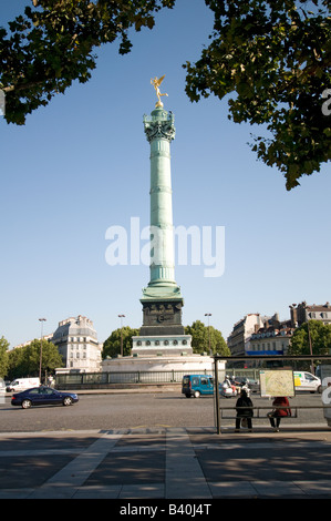 Die Säule auf dem Bastille-Platz, Paris Stockfoto