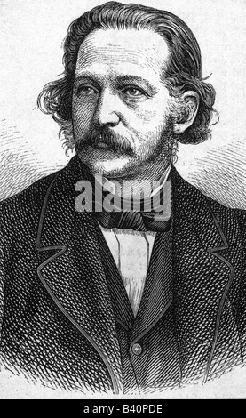 Fontane, Theodor, 30.12.1819 - 20.9.1898, deutscher Autor/Schriftsteller, Dichter, Porträt, 19. Jahrhundert, Stockfoto
