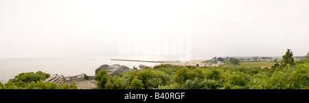 Ein klassischer Neuengland-Strand namens Meigs Punkt es befindet sich im Hammonasset State Park Madison Connecticut Stockfoto