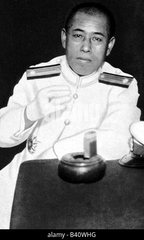 Yamamoto, Isoroku, 4.4.1884-18.4.1943, japanischer Admiral, Oberkommandierender der japanischen Marine, halbe Länge, ca. 1941, Stockfoto
