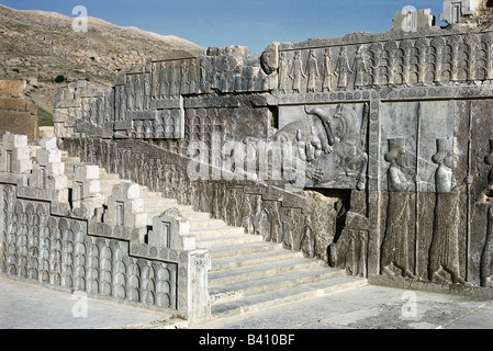 Geographie / Reisen, Iran, Persepolis (Parsa), gebaut ab 518 v. Chr. zerstört 330 v. Chr. Palast (Hadish) der König Xerxes I., Norden Stai Stockfoto