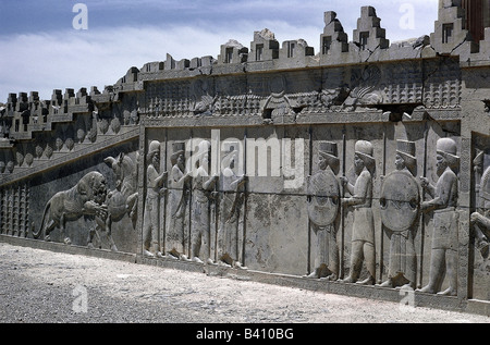 Geographie / Reisen, Iran, Persepolis (Parsa), gebaut ab 518 v. Chr. zerstört 330 v. Chr. Palast (Hadish) der König Xerxes I., Norden Sta Stockfoto