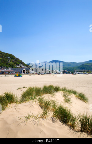 Sanddünen am Strand von Barmouth Snowdonia Wales Stockfoto