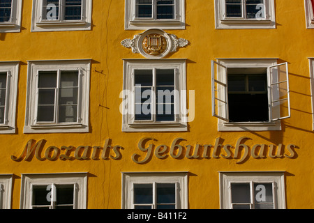 Mozarts erst Salzburg Österreich Stockfoto