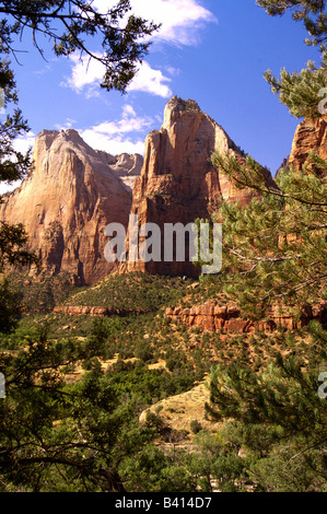 Gericht der Patriarchen, Zion Nationalpark, Utah, USA Stockfoto