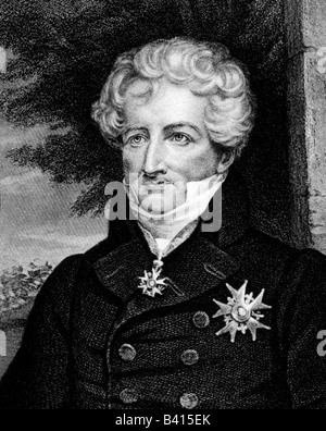 Cuvier, Georges de, 23.8.699 - 13.5.1832, französischer Naturwissenschaftler, Porträt, Stahlgravur von C. Lorichon, Stockfoto