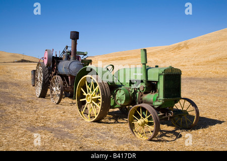 WA, Whitman County, Palouse Empire Fair, alte Traktoren auf dem display Stockfoto