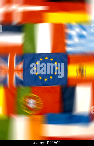 EU Europäische Union Länderflaggen Stockfoto