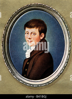 Kleist, Heinrich von, 18.10.77 - 21.11.1811, deutscher Autor/Schriftsteller, Porträt, 1801, Stockfoto