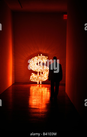 Dollarzeichen (2001). Künstler Tim Noble und Sue Webster. Stockfoto