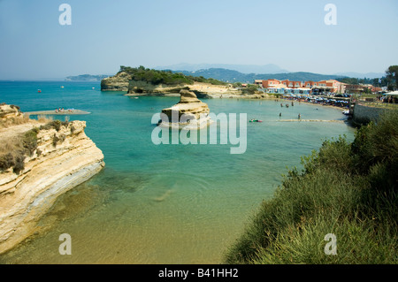 Küste von Sidari, Korfu, Griechenland Stockfoto