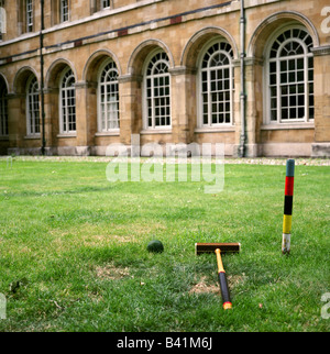 Krocket auf dem Grün am Westminster Abbey Stockfoto