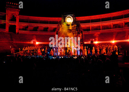 CARMINA BURANA Monumental Opera in der Stierkampfarena Plaza de Toros Palma Mallorca Spanien A Leistung Stockfoto