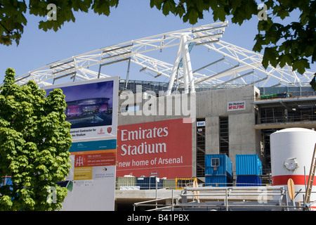 im Bau-Arsenal Emirates Stadion Highbury London England Heimat der "Gunners" Football team uk gb Stockfoto