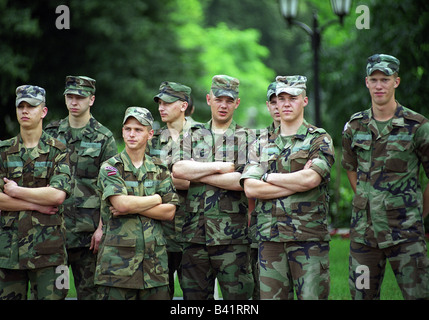 Soldaten, die gerade der Änderung der Garde, Riga, Lettland Stockfoto