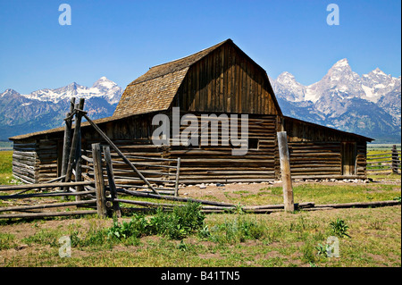 Alte Scheune s Grand Teton National Park-Wyoming Stockfoto