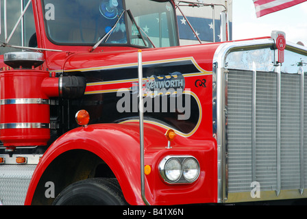 Amerikanische Kenworth LKW - rot Stockfoto