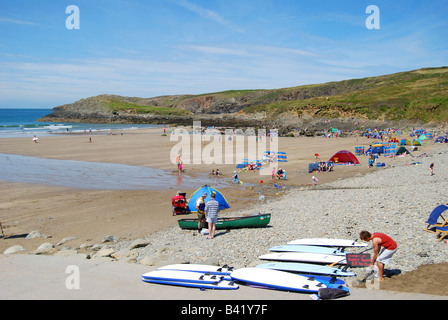 Whitesands Beach, Whitesands Bay, Pembrokeshire Coast National Park, Pembrokeshire, Wales, Vereinigtes Königreich Stockfoto