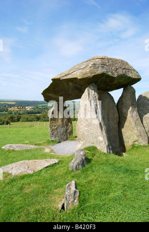 Rhonddatal Ifan Grabkammer, Nevern, Pembrokeshire Coast National Park, Pembrokeshire, Wales, Vereinigtes Königreich Stockfoto