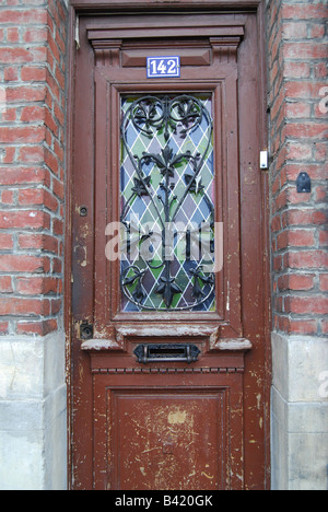 Haustür Lille Frankreich Stockfoto