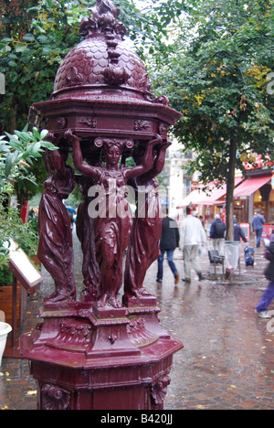 Wallace-Brunnen Stadtzentrum Lille Frankreich Stockfoto