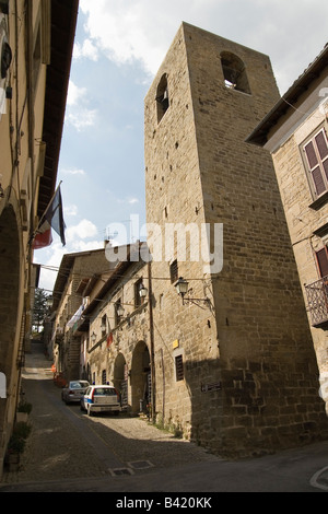 Rathaus im 12 Jahrhundert Dorf hier Italien Stockfoto