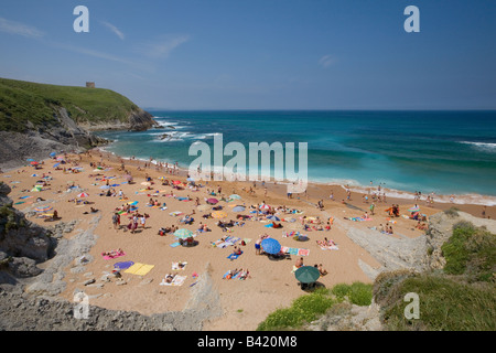 Strand von Tagle auf der Nordküste von Spanien in Kantabrien Stockfoto