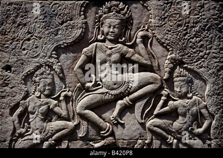 Tempel von Bayon Angkor Website Kambodscha Stockfoto