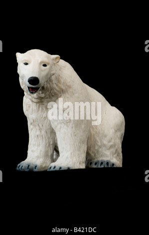 Spielfigur eines Eisbären Stockfoto