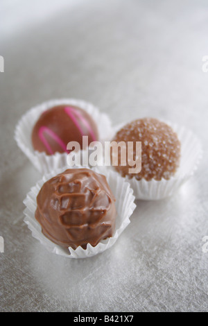 Auswahl von praline Stockfoto