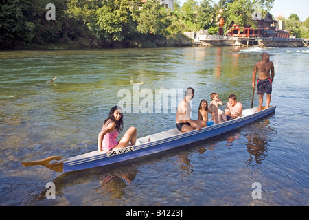 Punt "Dajak" Boot der Gondel der Stadt Banja Luka Bosnien und Herzegowina Stockfoto