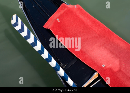 Gondalas vor Anker am Canal Grande-Venedig-Italien Stockfoto