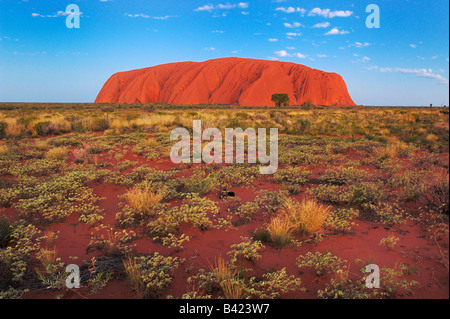 Ayers Rock bei Sonnenuntergang Kata Tjuta National Park Northern Territory Australien Stockfoto