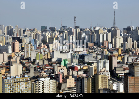 Sao Paulo-Blick vom Dach des Gebäudes Italia Brasilien Stockfoto