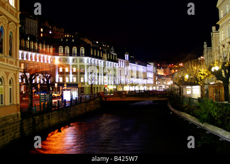 Karlovy Vary, Tschechien November 2007 auch genannt: Karlsbad, Karlsbad Stadt Stockfoto